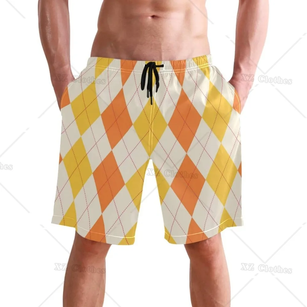 Geometric Figure Diamond Beach Shorts Summer Swim Trunks Sports Running Bathing Suits with Mesh Lining and Pocket
Geometric Figure Diamond Beach Shorts Summer Swim Trunks Sports Running Bathing Suits with Mesh Lining and Pocket