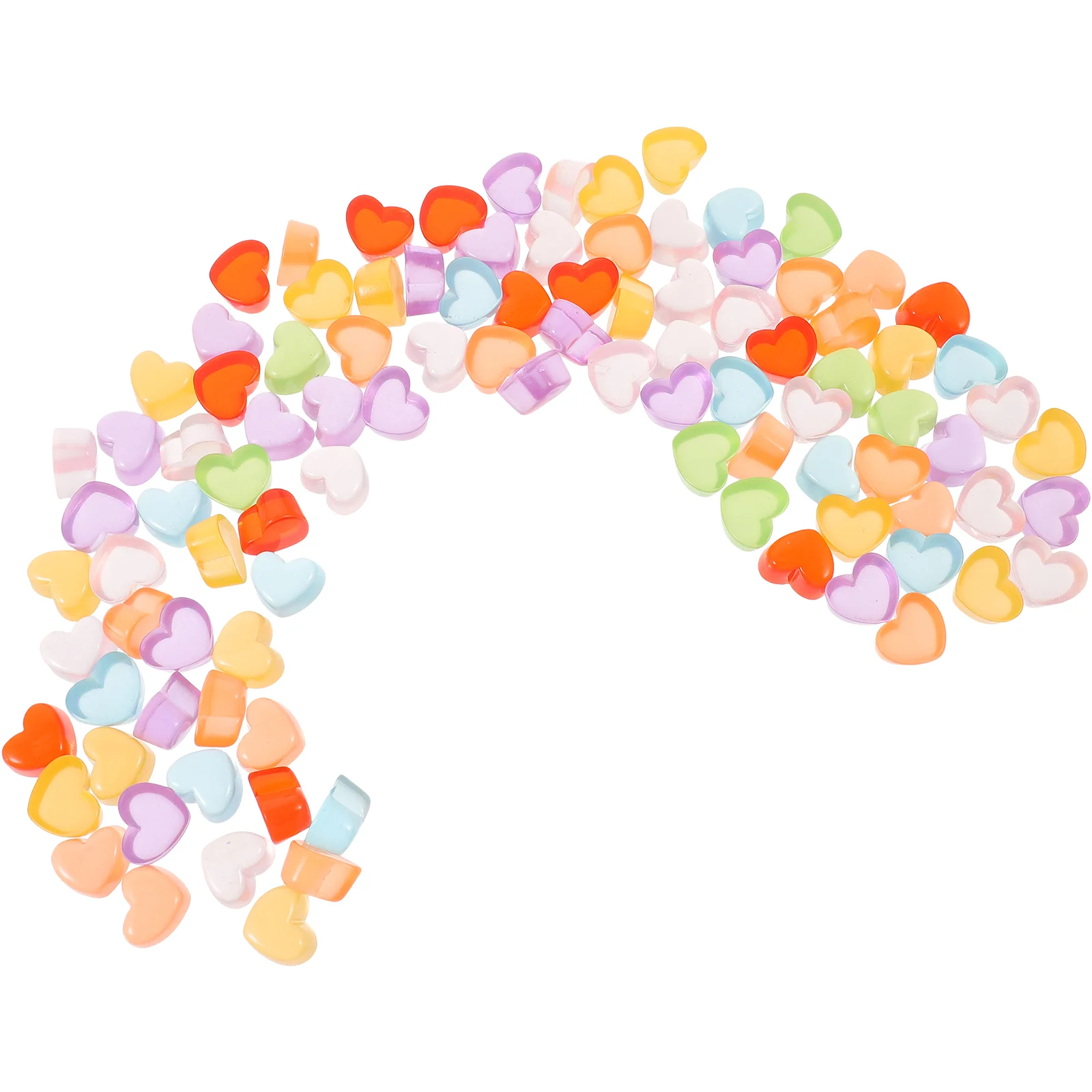 100pcs Colorful Heart Charms Miniature Heart Shaped Diy Decorations Resin Craft Vase Filler
100pcs Colorful Heart Charms Miniature Heart Shaped Diy Decorations Resin Craft Vase Filler