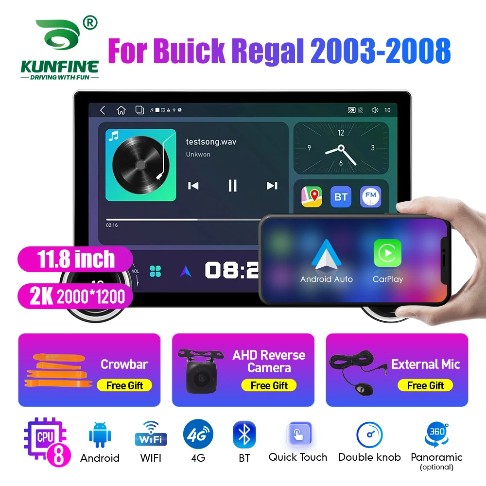 11.8 Inch 2K Double Knobs 2 Din Car Radio For Honda Regal 2003-2008 Car Radio DVD Multimedia Video Player Android Auto Carplay
11.8 Inch 2K Double Knobs 2 Din Car Radio For Honda Regal 2003-2008 Car Radio DVD Multimedia Video Player Android Auto Carplay