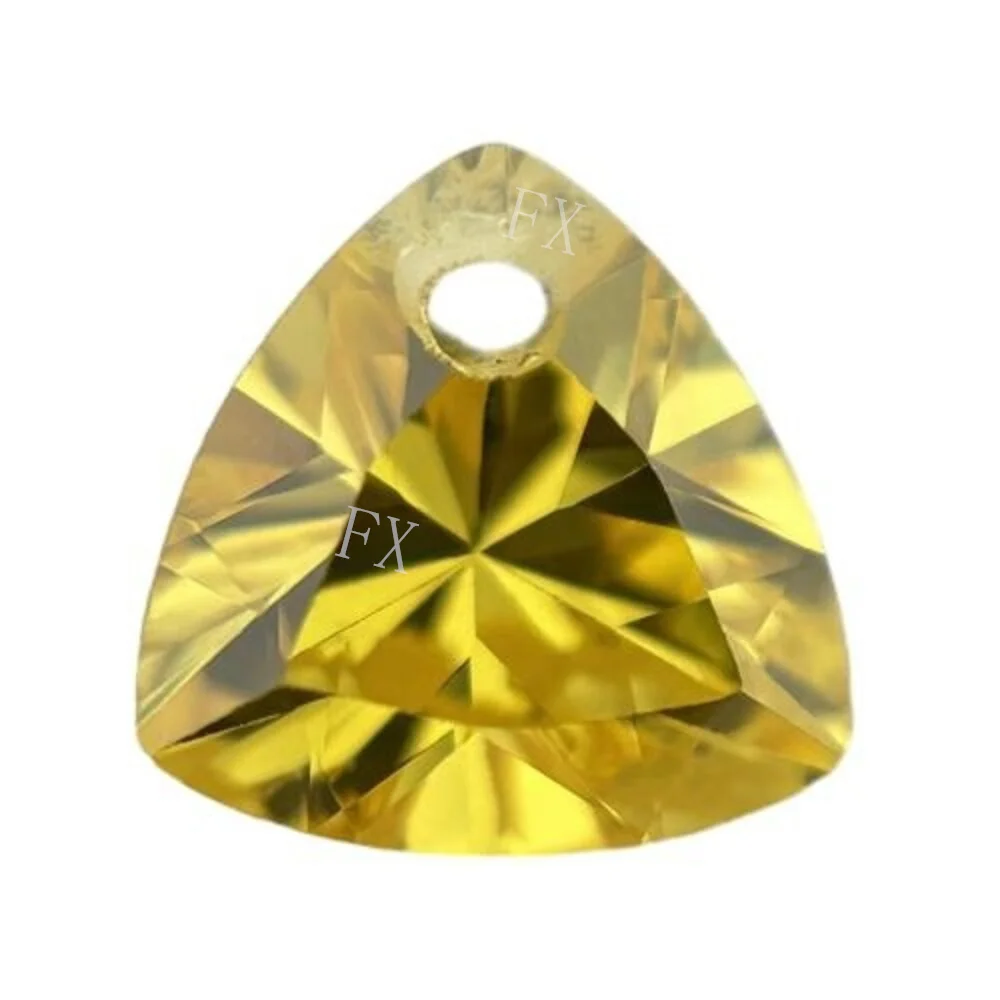 Cubic Zirconia Stone Single Hole Trillion Shape Golden Yellow Brilliant Cut Loose CZ Stones Synthetic Gems Beads 5x5~12x12mm 5A
Cubic Zirconia Stone Single Hole Trillion Shape Golden Yellow Brilliant Cut Loose CZ Stones Synthetic Gems Beads 5x5~12x12mm 5A