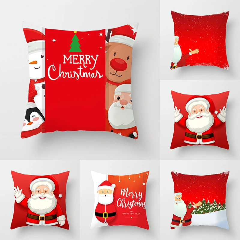 Cartoon Santa Claus Pillowcase Sofa Kids Room Decoration Merry Christmas Cushion Cover 
Cartoon Santa Claus Pillowcase Sofa Kids Room Decoration Merry Christmas Cushion Cover