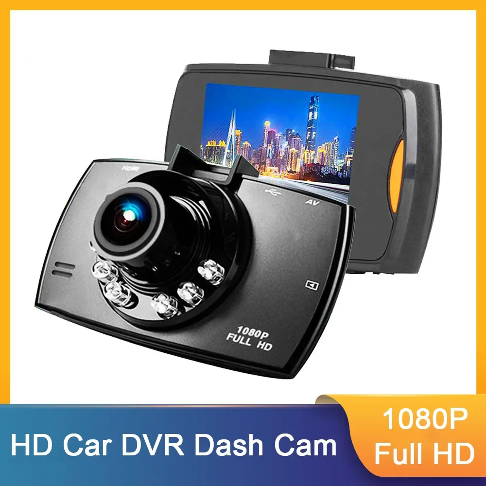 

HD 1080P Car DVR Dash Cam Full Dashcam Camera Driving Recorder Cycle Recording Night Vision 120 Degree Wide Angle G-sensor