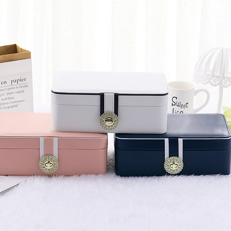 2022 Fashion Double-Layer Jewelry Box High Capacity Leather Container Storage Box Large Space Jewelry Holder Gift Box
2022 Fashion Double-Layer Jewelry Box High Capacity Leather Container Storage Box Large Space Jewelry Holder Gift Box