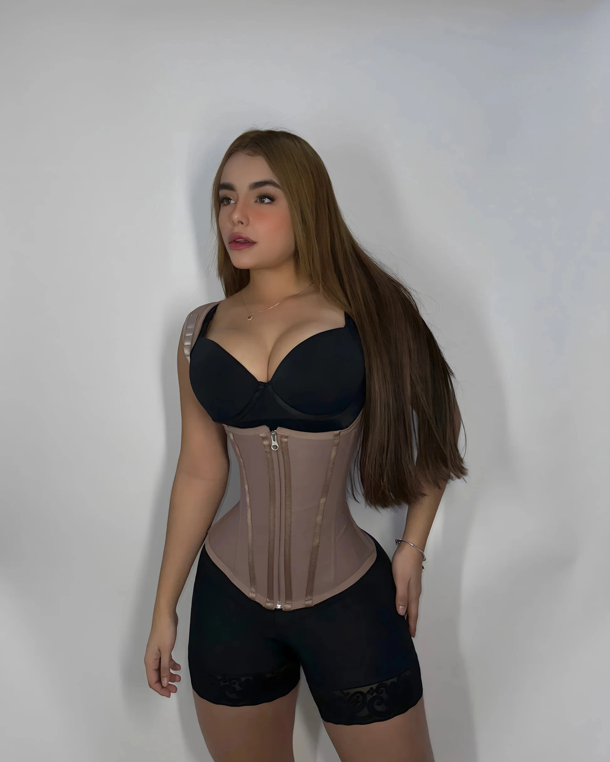 

Fajas Colombians Girdles With Row Buckle and Zipper For Women Sexy Shaping Curve Abdomen Control Double Bodysuit Waist Trainer