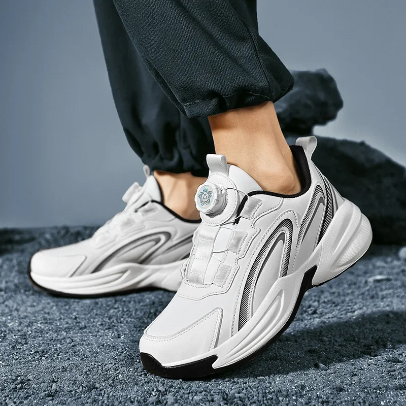 Men's shoes fall and winter new couple models pops shoes rotary buckle leather waterproof sports students running shoes
Men's shoes fall and winter new couple models pops shoes rotary buckle leather waterproof sports students running shoes