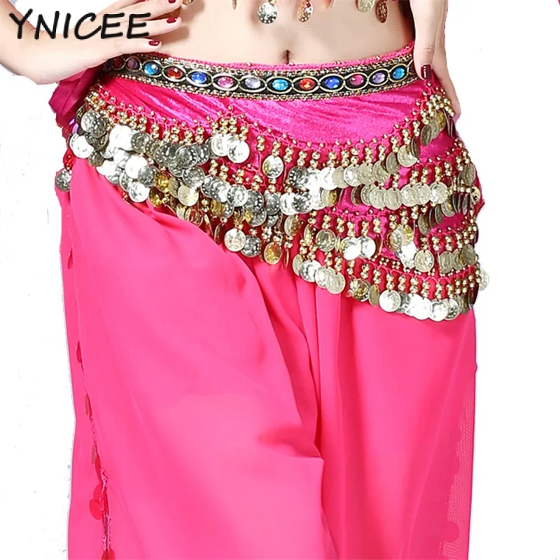 

Women Sequins Coins Belly Dance Hip Scarf Stage Performance Carnival Rave Belt Party Waist Chain Wrap Mini Skirt Indain Costume