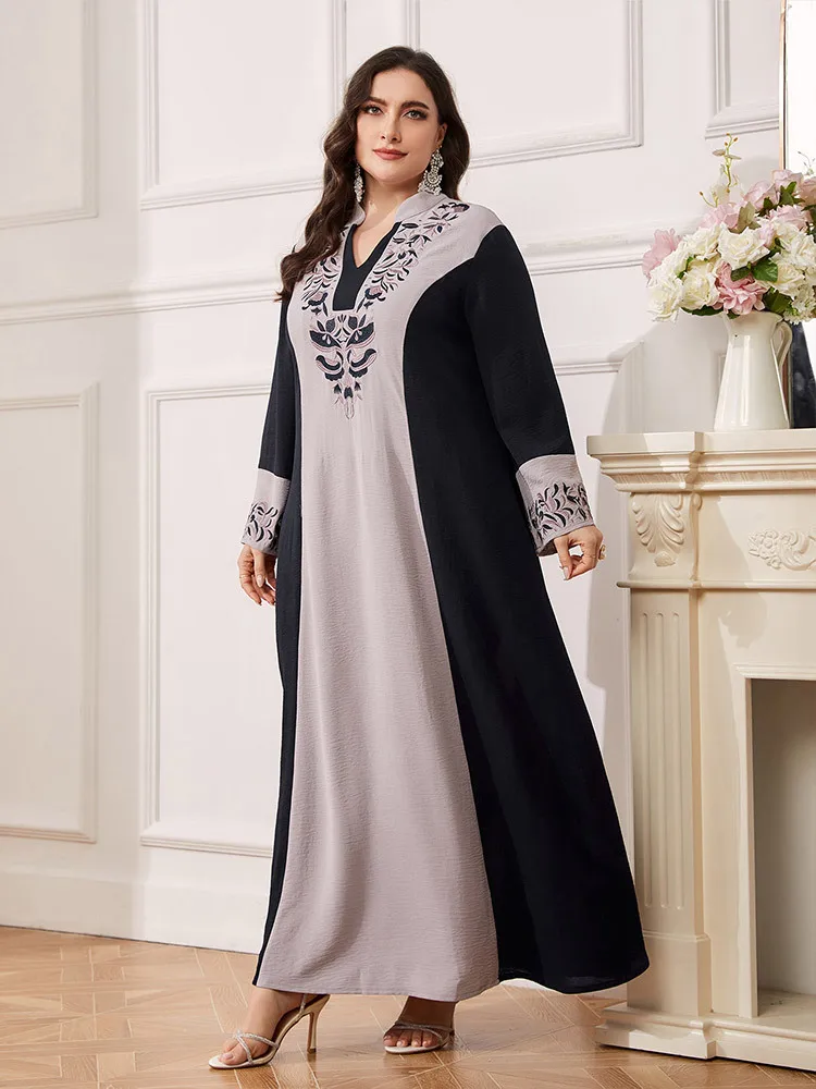 Plus Size 2024 Spring Summer Bohemian Embroidery Sexy V Neck Kaftan Long Dress Women Casual Clothing Maxi Dresses Eid Ramadan
Plus Size 2024 Spring Summer Bohemian Embroidery Sexy V Neck Kaftan Long Dress Women Casual Clothing Maxi Dresses Eid Ramadan