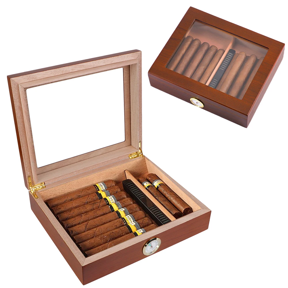 Cigar Travel Humidor Box Portable With Hygrometer Humidifier Cedar Wood Transparent Skylight Cigar Humidor Case
Cigar Travel Humidor Box Portable With Hygrometer Humidifier Cedar Wood Transparent Skylight Cigar Humidor Case