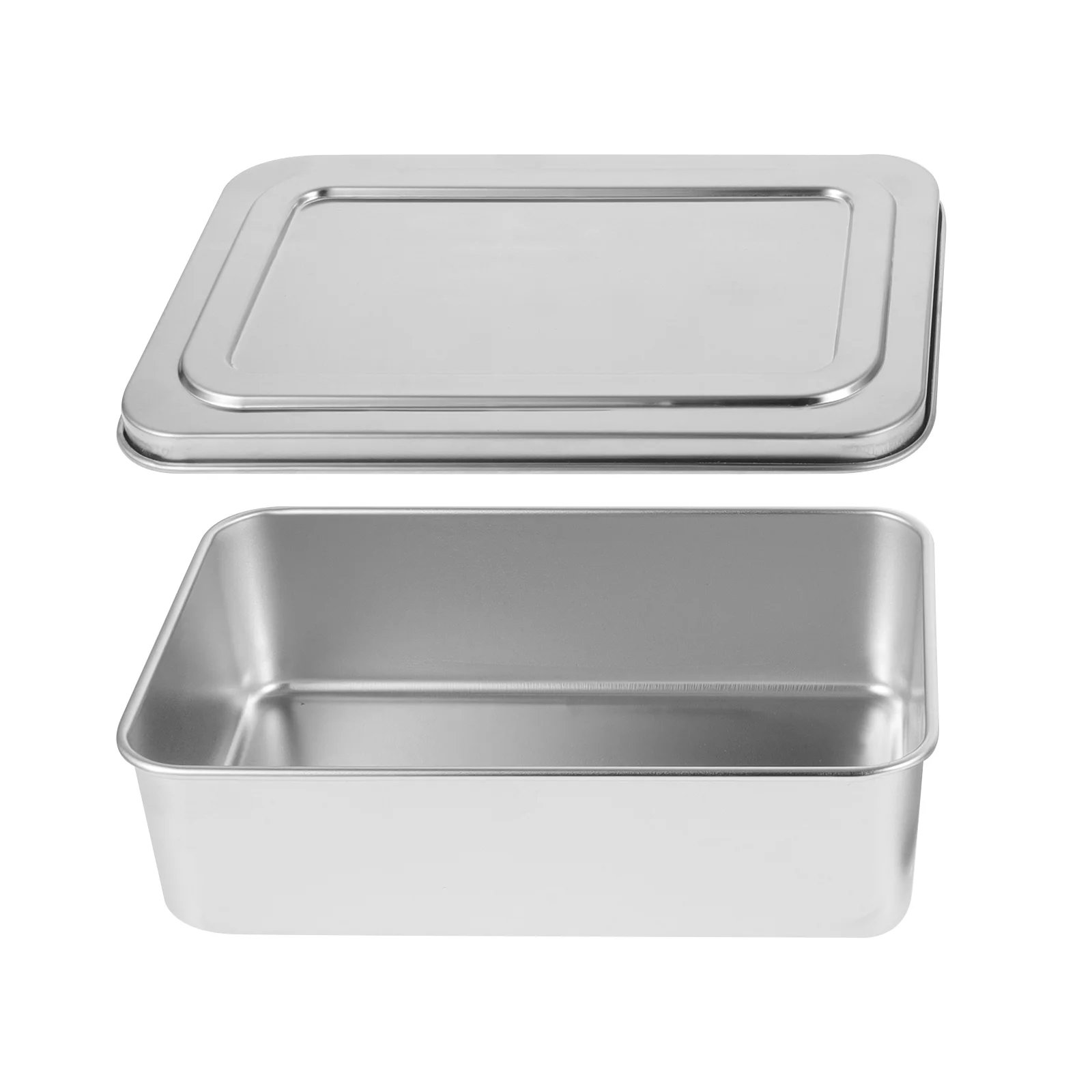 

Classical Rectangle Deep Bread Stainless Steel Baking Box Deep Cake Pan Baking Pan With Lid Metal Oven Pan Oven Tray With Lid