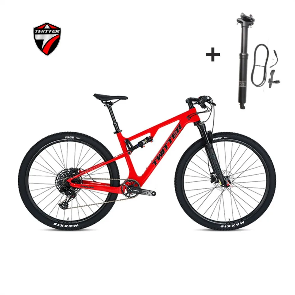 2023TWITTER OVERLORD M6100-12S Disc Brake AM 27.5/29in Full Shock Soft Tail Carbon Fiber Mountain Bike with Suspension Seat Tube
2023TWITTER OVERLORD M6100-12S Disc Brake AM 27.5/29in Full Shock Soft Tail Carbon Fiber Mountain Bike with Suspension Seat Tube