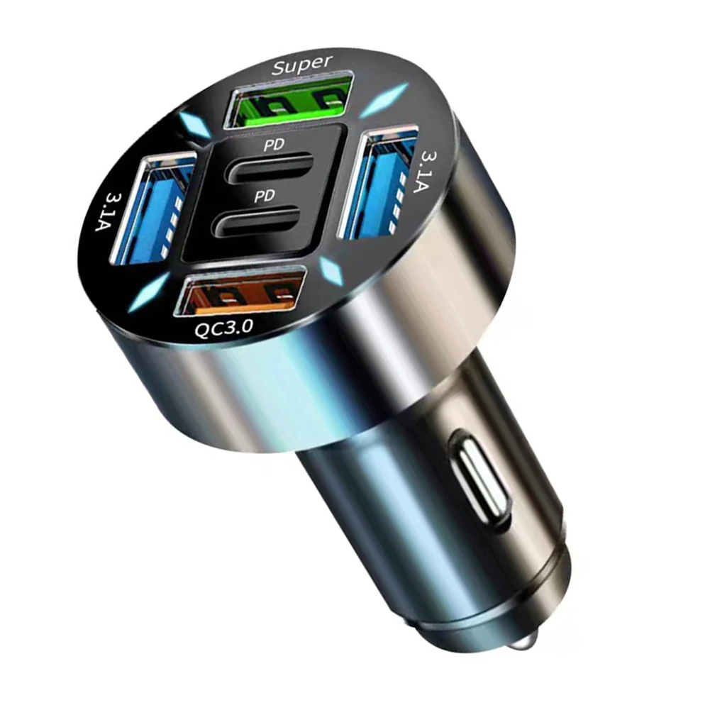 000 1pc 6 Ports 66W USB Car Lighter Charger Adapter 2PD 4USB QC3.0 Fast Charging Car Phone Charger With LED Aperture
000 1pc 6 Ports 66W USB Car Lighter Charger Adapter 2PD 4USB QC3.0 Fast Charging Car Phone Charger With LED Aperture