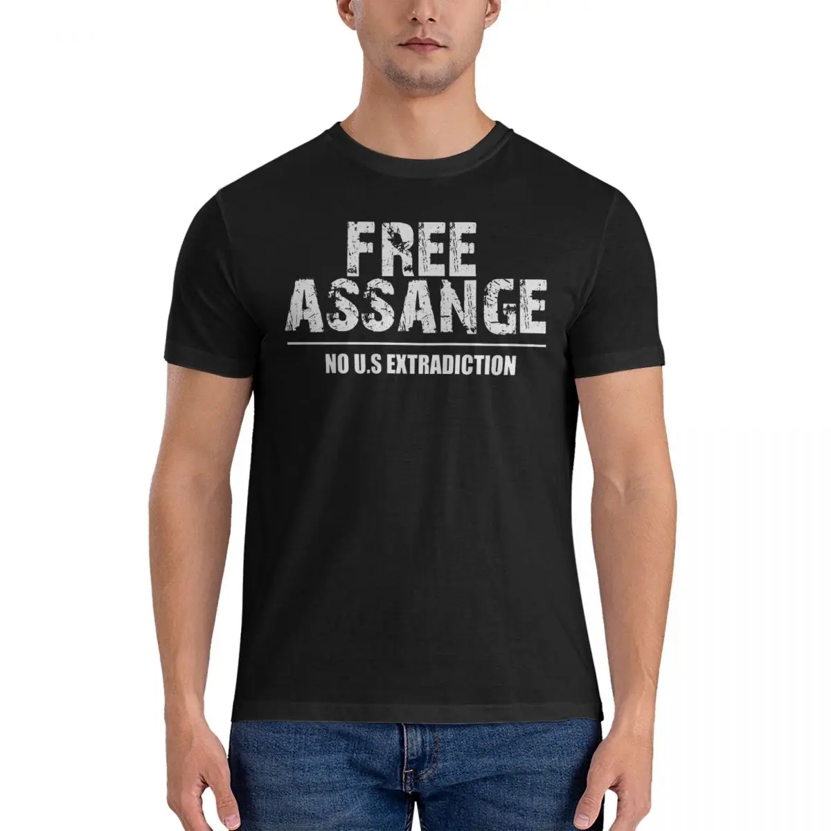 Men Free Assange No US Extradiction T Shirts Free Trump Pure Cotton Tops Vintage Short Sleeve Round Collar Tee Shirt
Men Free Assange No US Extradiction T Shirts Free Trump Pure Cotton Tops Vintage Short Sleeve Round Collar Tee Shirt