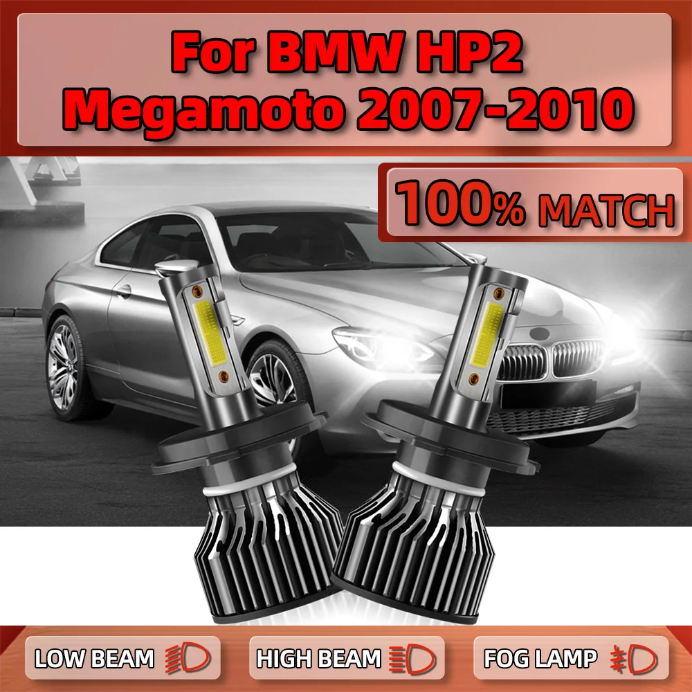 2PCS H4 LED Headlight Bulbs Canbus 120W 20000LM Turbo Auto Headlamps 12V 6000K White For BMW HP2 Megamoto 2007 2008 2009 2010 
2PCS H4 LED Headlight Bulbs Canbus 120W 20000LM Turbo Auto Headlamps 12V 6000K White For BMW HP2 Megamoto 2007 2008 2009 2010