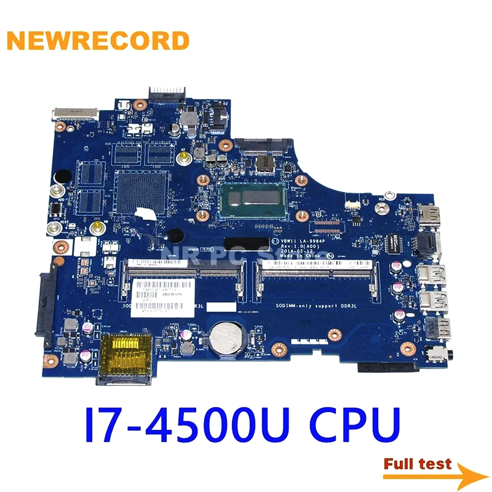 For Dell Inspiron 17R 3737 5737 Laptop Motherboard VBW11 LA-9984P With i3-4010U i5-4200U i7-4500U CPU CN-01CFYT 0D9D5C 0W6XCW
For Dell Inspiron 17R 3737 5737 Laptop Motherboard VBW11 LA-9984P With i3-4010U i5-4200U i7-4500U CPU CN-01CFYT 0D9D5C 0W6XCW
