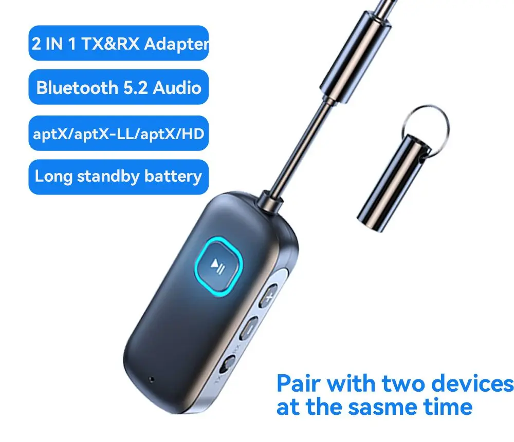 aptX-LL/HD/AD Bluetooth 5.2 Receiver Transmitter Stereo Audio 3.5mm Wireless Handsfree Adapter for Car TV Speaker Headphone
aptX-LL/HD/AD Bluetooth 5.2 Receiver Transmitter Stereo Audio 3.5mm Wireless Handsfree Adapter for Car TV Speaker Headphone