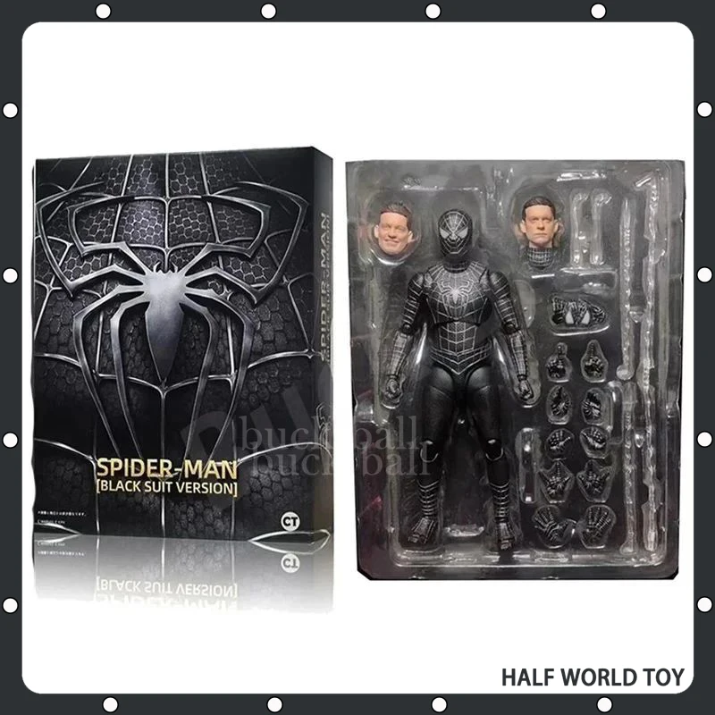 

Black Spiderman S.H.FIGUARTS Across The Spider-Verse Part One Anime Figure Spider-Man Venom Shf Action Figures PVC Doll Toy Gift