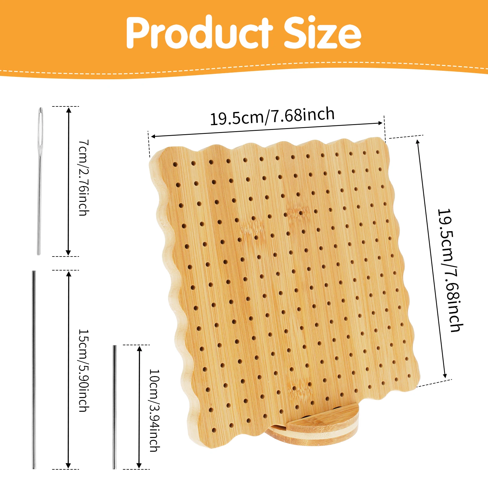 Wood Crochet Knitting Board 7.7in Granny Square Blocking Board Knitting Crochet Boards with Oval Base for Handcrafted DIY Crafts Wood Crochet Knitting Board 7.7in Granny Square Blocking Board Knitting Crochet Boards with Oval Base for Handcrafted DIY Crafts