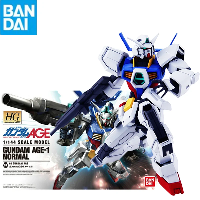 

Bandai Gunpla Hg 1/144 Gundam Normal Age-1 Assembly Model Movable Joints Figures High Quality Collectible Toys Models Kids Gift