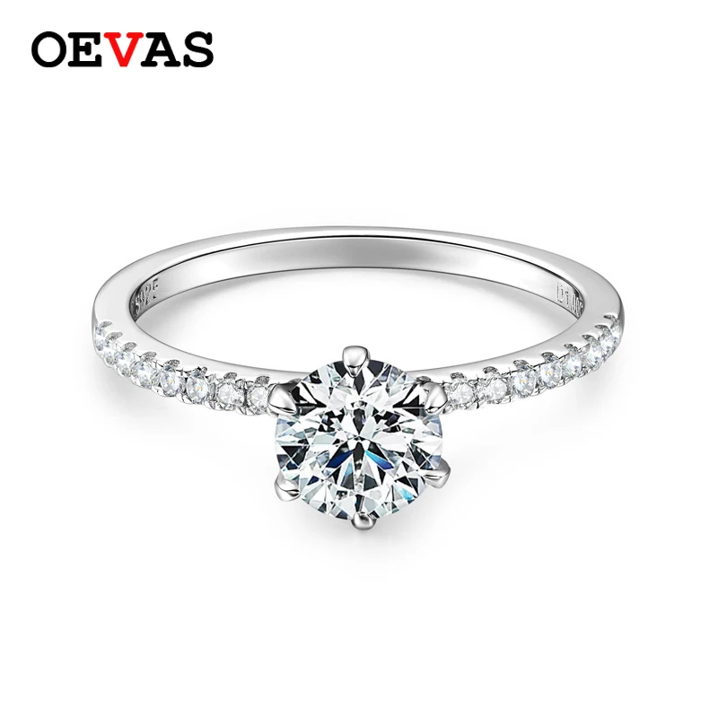 OEVAS 100% 925 Sterling Silver 1CT D Color Moissanite Diamond Wedding Rings For Women Top Quality Gift Original New Fine Jewelry
OEVAS 100% 925 Sterling Silver 1CT D Color Moissanite Diamond Wedding Rings For Women Top Quality Gift Original New Fine Jewelry