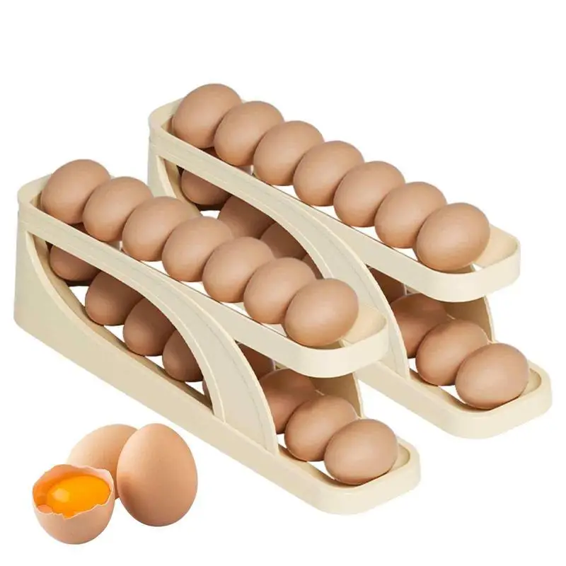 New Fridge Egg Organizer Automaticaly Rolling Countertop Egg Holder Two Tier Space-Saving Egg Dispenser Tray For Cabinet Fridg3
New Fridge Egg Organizer Automaticaly Rolling Countertop Egg Holder Two Tier Space-Saving Egg Dispenser Tray For Cabinet Fridg3