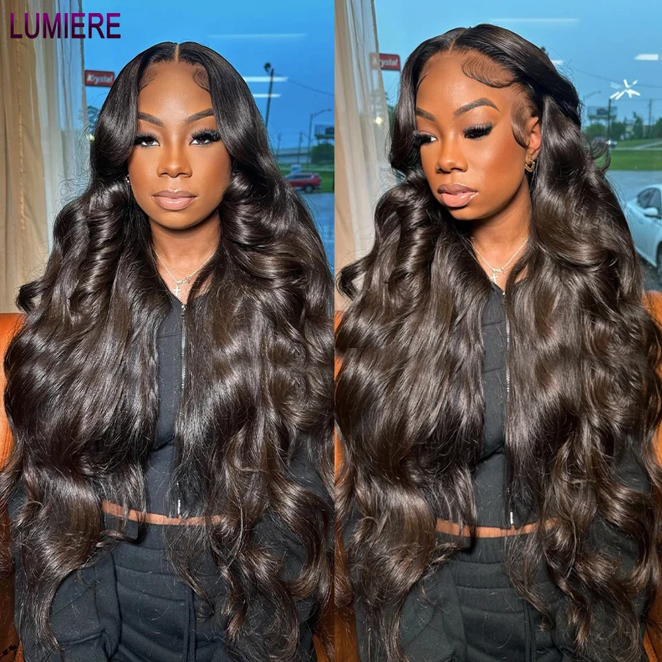 

Lumiere 13x4 Glueless Wig Human Hair Ready To Wear Body Wave Lace Front Wig For Women Brazilian 32 Inch Human Hair Wig On Sale