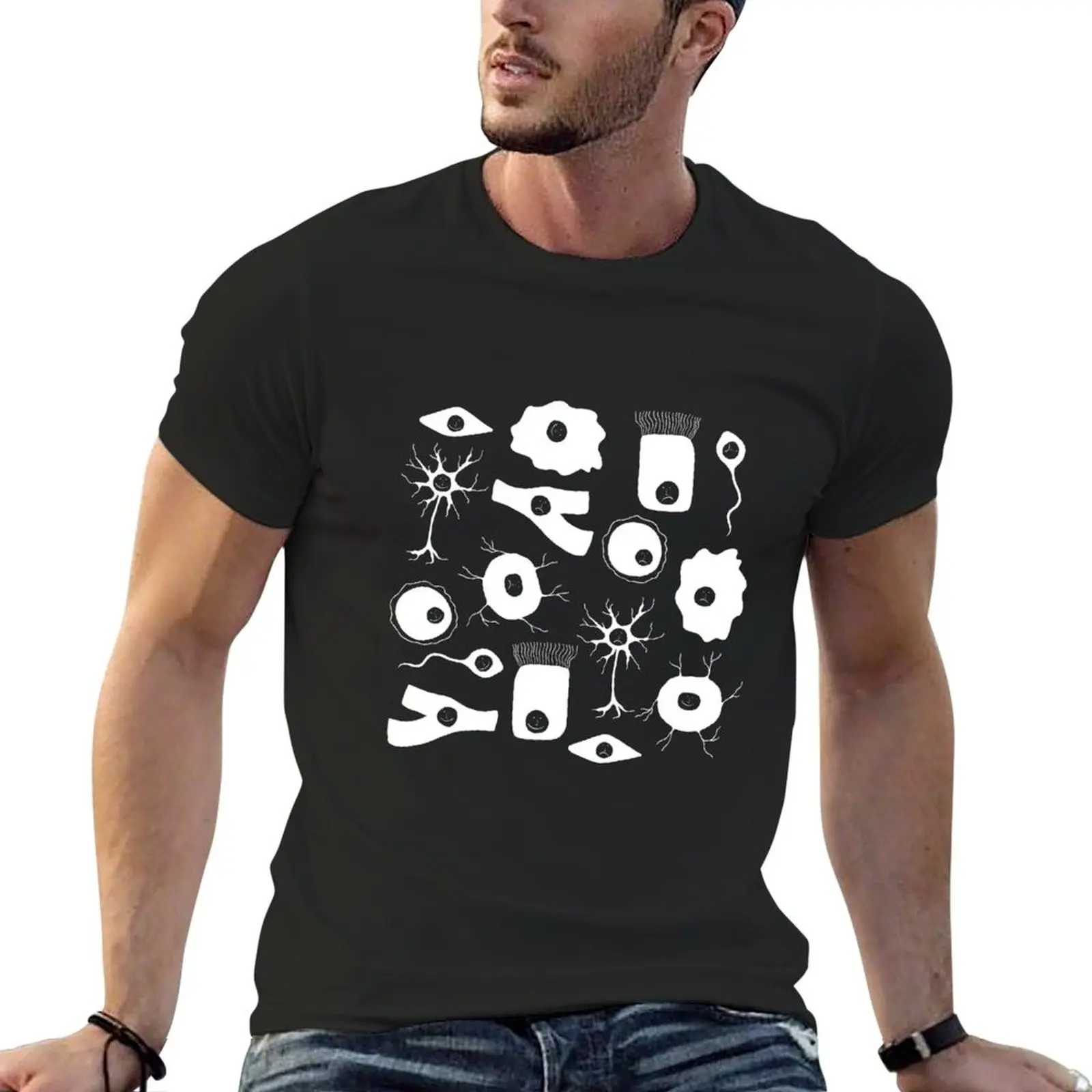 Sad and Happy Cells of Different Types in White T-Shirt cotton graphic tees summer clothes mens graphic t-shirts hip hop
Sad and Happy Cells of Different Types in White T-Shirt cotton graphic tees summer clothes mens graphic t-shirts hip hop
