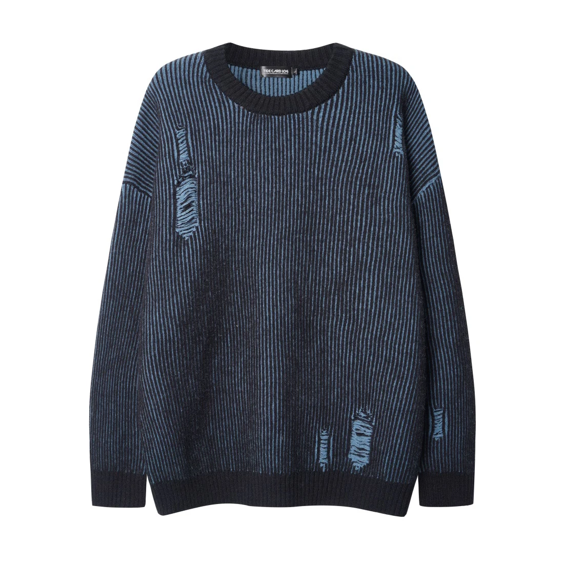 Trendy Distressed Striped Round Neck Sweater American Hip-hop Ripped Knitted Sweater Retro Unisex Autumn and Winter Sweaters
Trendy Distressed Striped Round Neck Sweater American Hip-hop Ripped Knitted Sweater Retro Unisex Autumn and Winter Sweaters