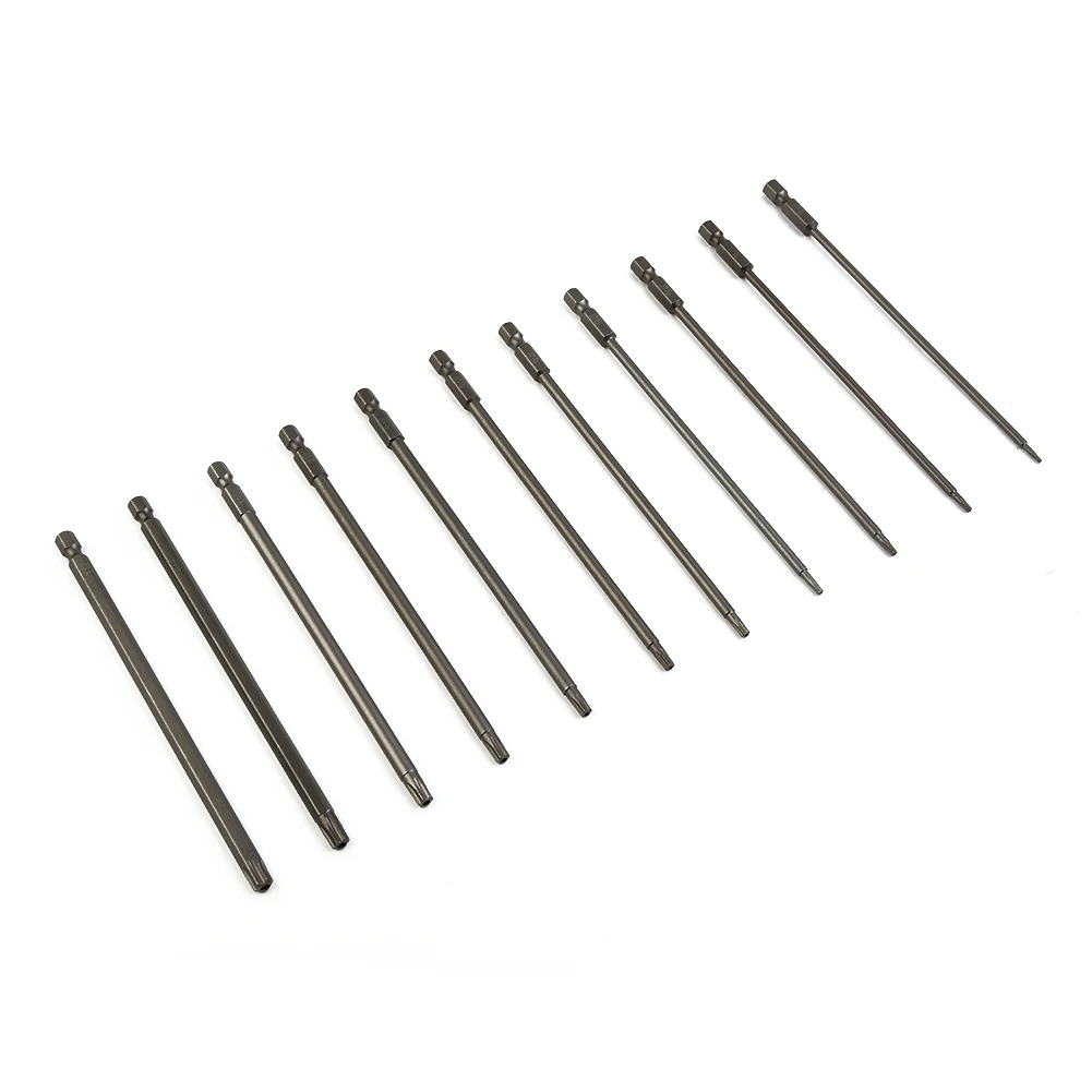 11pcs 150mm Long Magnetic Torx Screwdriver Bits Electric Screwdriver Head-T40 Magnetic Torx Screwdriver Bits Set
11pcs 150mm Long Magnetic Torx Screwdriver Bits Electric Screwdriver Head-T40 Magnetic Torx Screwdriver Bits Set