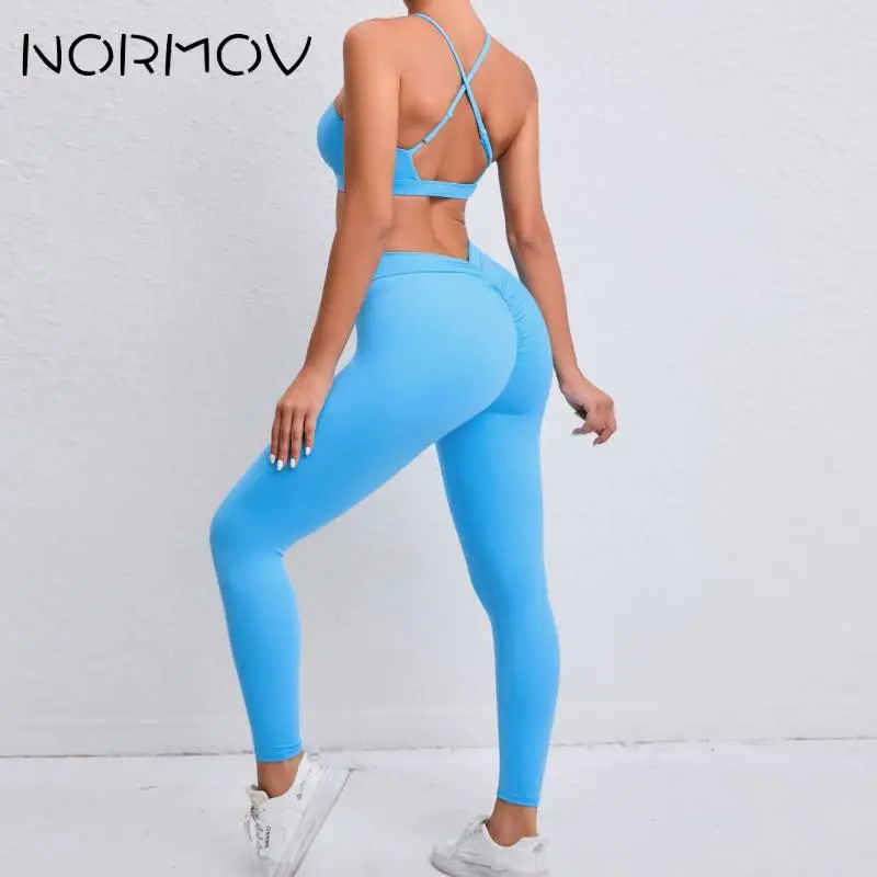 NORMOV Seamless Yoga Set Push Up Women Sports Set Beauty Back Gym Set Women Solid Workout Set Naked Feeling Bra Quick Drying
NORMOV Seamless Yoga Set Push Up Women Sports Set Beauty Back Gym Set Women Solid Workout Set Naked Feeling Bra Quick Drying
