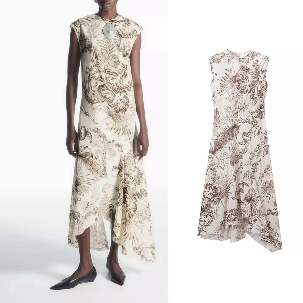 PB&ZA Women's Standard Fit Round Neck Printed Silk Cotton Blend Dress 2024 Spring New Product 1229385001
PB&ZA Women's Standard Fit Round Neck Printed Silk Cotton Blend Dress 2024 Spring New Product 1229385001