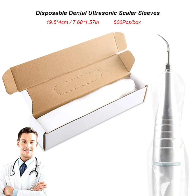 500Pcs/box 19.5*4cm Disposable Dental Ultrasonic Scaler Sleeves Handle Protective Film Cover Dental Clinic Dentist Consumable
500Pcs/box 19.5*4cm Disposable Dental Ultrasonic Scaler Sleeves Handle Protective Film Cover Dental Clinic Dentist Consumable