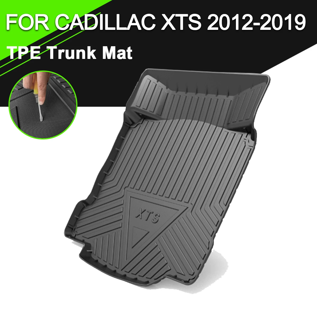 

Коврик для багажника из ТПЭ для CADILLAC XTS 2012-2019, автомобильная Водонепроницаемая нескользящая резиновая подкладка для груза, аксессуары