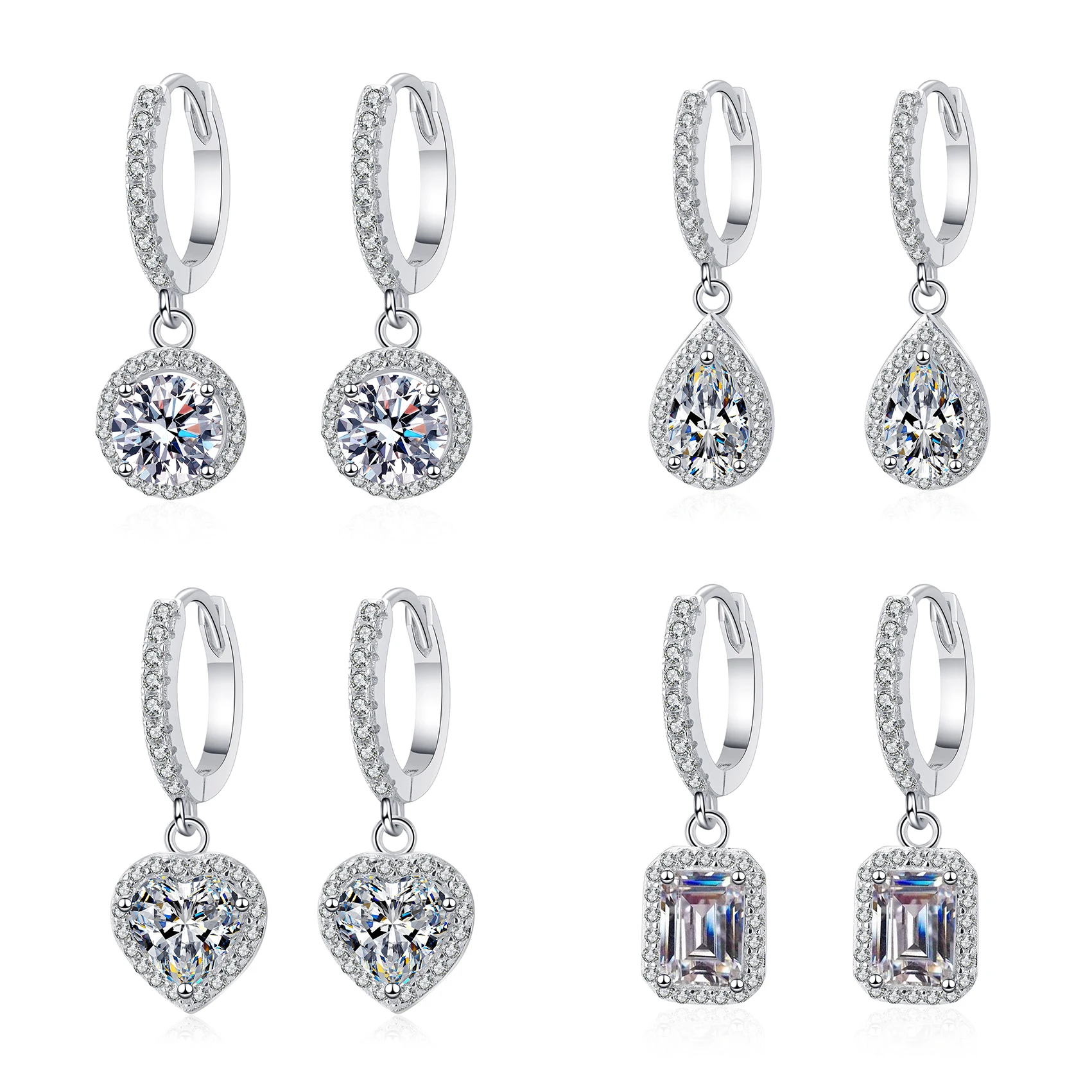 Real Moissanite Diamond D Color 925 Sterling Silver Heart Dangler Hoop Huggies Earrings Fashion Wedding Engagement Jewelry
Real Moissanite Diamond D Color 925 Sterling Silver Heart Dangler Hoop Huggies Earrings Fashion Wedding Engagement Jewelry