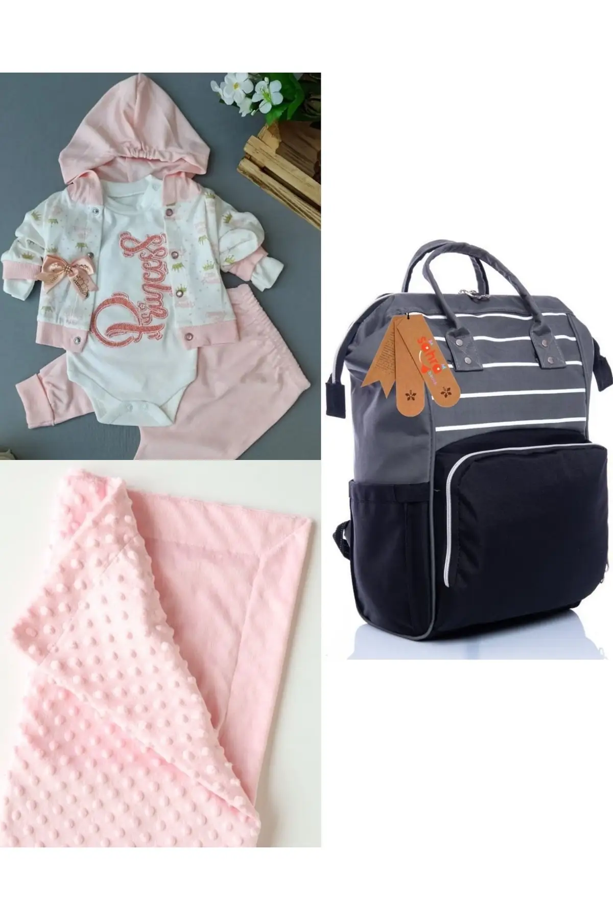 Functional Mother Baby Care Backpack, 100% Cotton Hospital Exit And Chickpea Blanket Set Cotton Pink
Functional Mother Baby Care Backpack, 100% Cotton Hospital Exit And Chickpea Blanket Set Cotton Pink