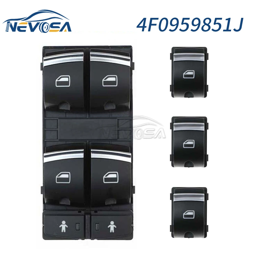 NEVOSA 4F0959851J 4F0959855B For A6L Q7 2006-2015 Electric Control Window Lifter Button 4F0 959 851 J 4F0 959 851J Car Parts
NEVOSA 4F0959851J 4F0959855B For A6L Q7 2006-2015 Electric Control Window Lifter Button 4F0 959 851 J 4F0 959 851J Car Parts