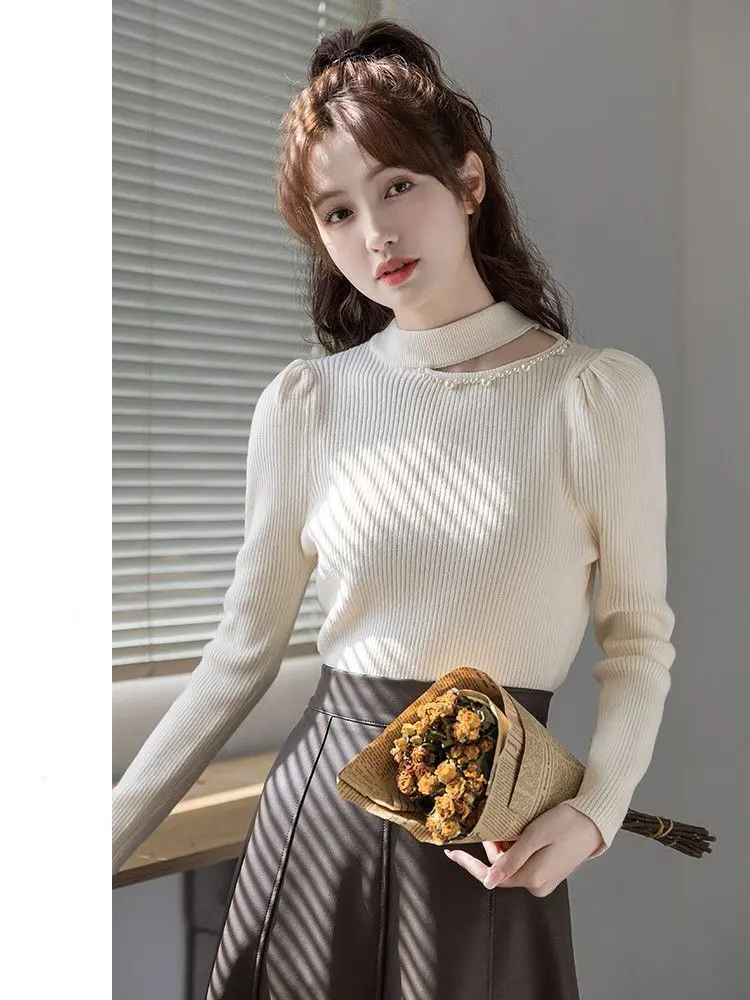 Spring Autumn Women Pullover Sweater Cutout Neck Sexy Solid Color Knitwear Long Sleeve Jumper Slim Bottoming Knitted Tops
Spring Autumn Women Pullover Sweater Cutout Neck Sexy Solid Color Knitwear Long Sleeve Jumper Slim Bottoming Knitted Tops