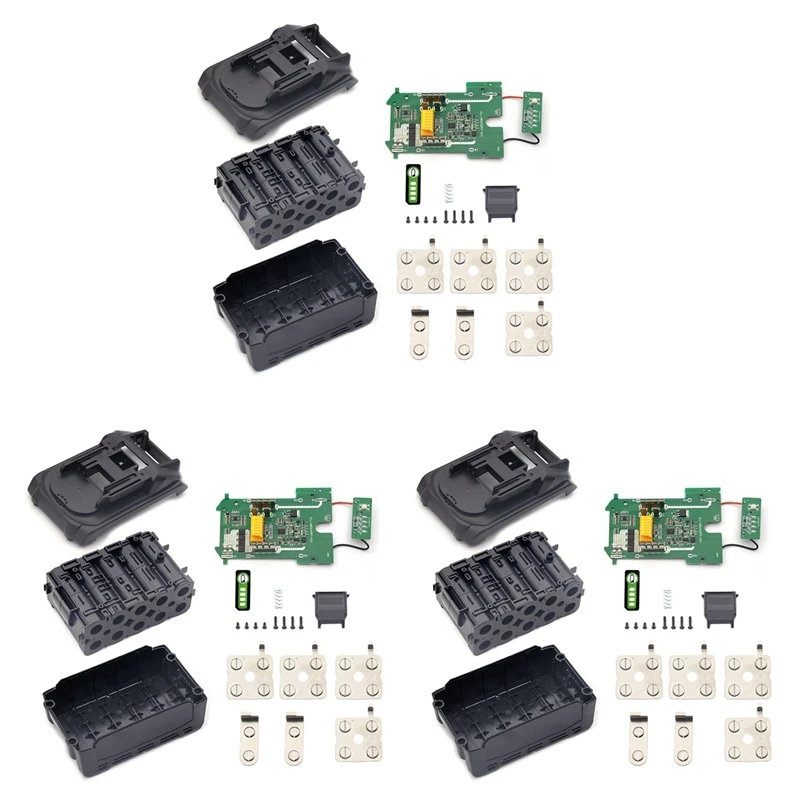 3X BL1830 LI-Ion Battery Plastic Case Protection Board PCB Input 21700 Battery For Makita 18V Battery BL1850 BL1830
3X BL1830 LI-Ion Battery Plastic Case Protection Board PCB Input 21700 Battery For Makita 18V Battery BL1850 BL1830