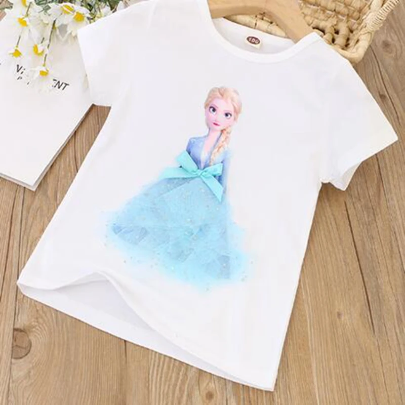 Summer Girls Clothes Short Sleeve Tshirt Baby Kids Cotton Clothes Frozen Elsa Princess Tees Toddler Children Tops Tshirts Outfit
Summer Girls Clothes Short Sleeve Tshirt Baby Kids Cotton Clothes Frozen Elsa Princess Tees Toddler Children Tops Tshirts Outfit