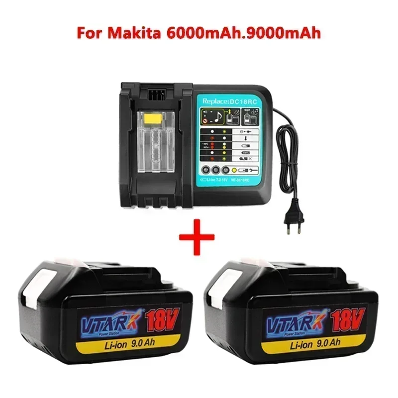 WIth Charger BL1860 Rechargeable Battery 18 V 6-9mAh Lithium Ion for Makita 18v Battery 6ah BL1840 BL1850 BL1830 BL1860B LXT400
WIth Charger BL1860 Rechargeable Battery 18 V 6-9mAh Lithium Ion for Makita 18v Battery 6ah BL1840 BL1850 BL1830 BL1860B LXT400