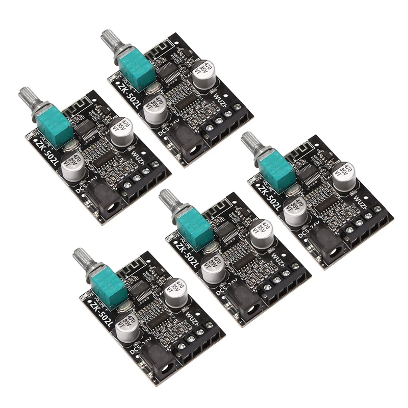 5X Bluetooth 5.0 Wireless Audio Digital Power Amplifier Stereo Board 50Wx2 Bluetooth Amp Amplificador ZK-502L
5X Bluetooth 5.0 Wireless Audio Digital Power Amplifier Stereo Board 50Wx2 Bluetooth Amp Amplificador ZK-502L