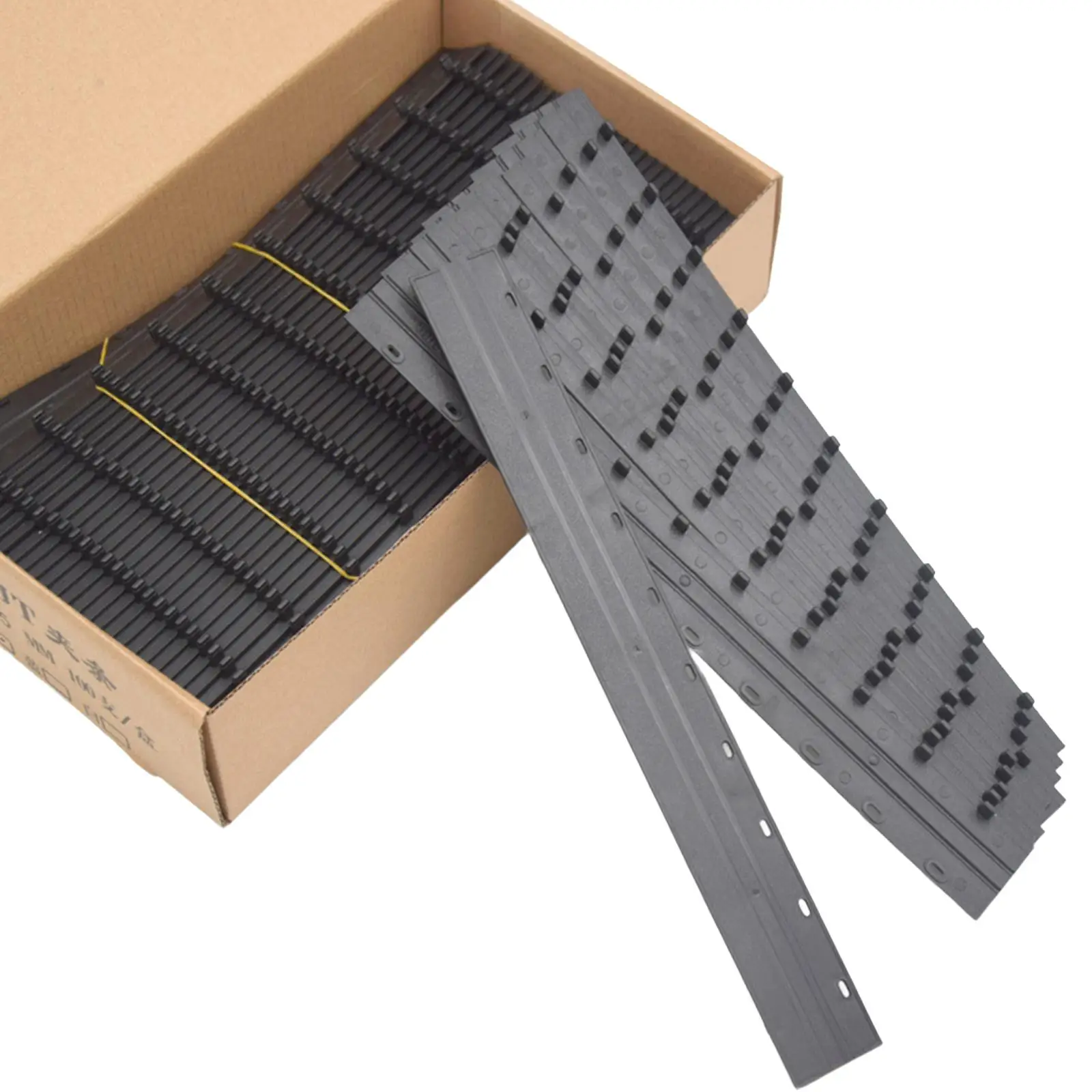 

100Pcs Binding Bars 10mm 12 inch Durable Binder Accessories 80 Sheets Capacity Black for files Contracts Report Documents School
