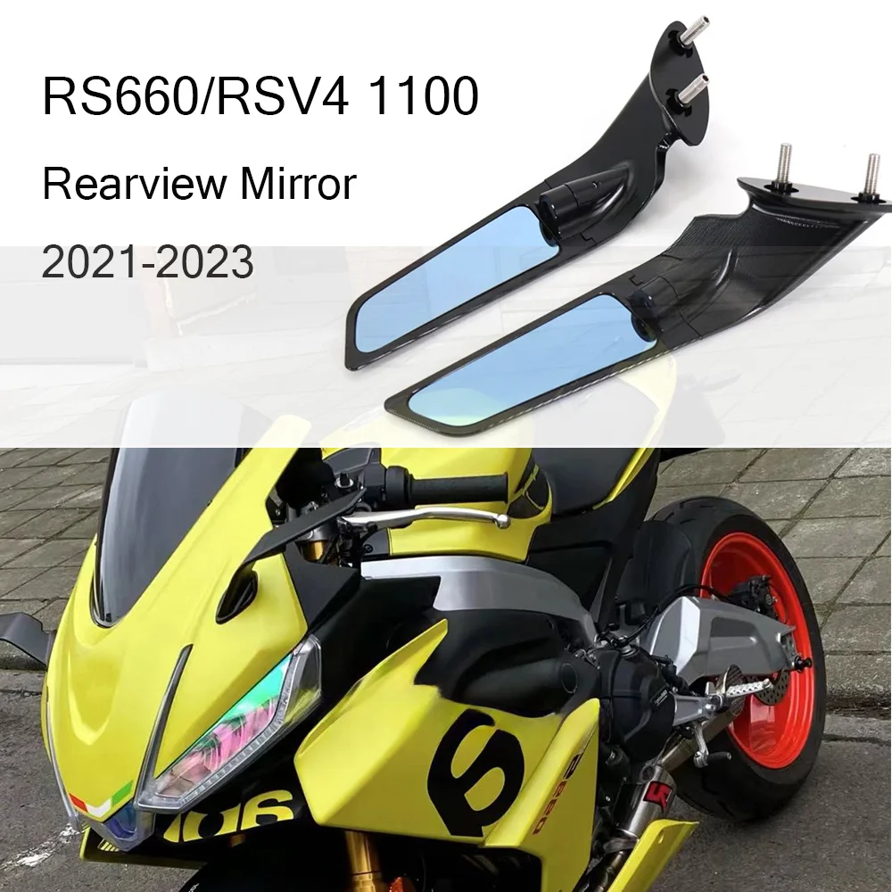 

RS660 RSV4 Motorcycle mirrors Wind Wing Rear View Mirror Adjustable Rearview Mirror For Aprilia RS660 RSV4 1100 2021-2022