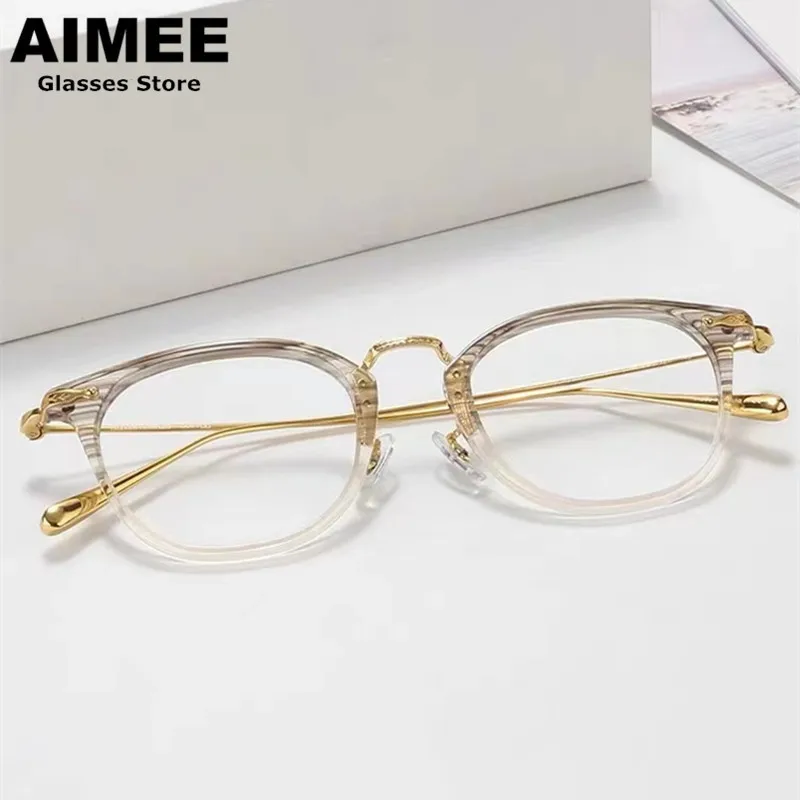Japanese Brand Titanium Acetate Glasses Frame Men Round Optical Spectacles Women Prescription Eyeglasses Myopia Eyewear OV5037
Japanese Brand Titanium Acetate Glasses Frame Men Round Optical Spectacles Women Prescription Eyeglasses Myopia Eyewear OV5037