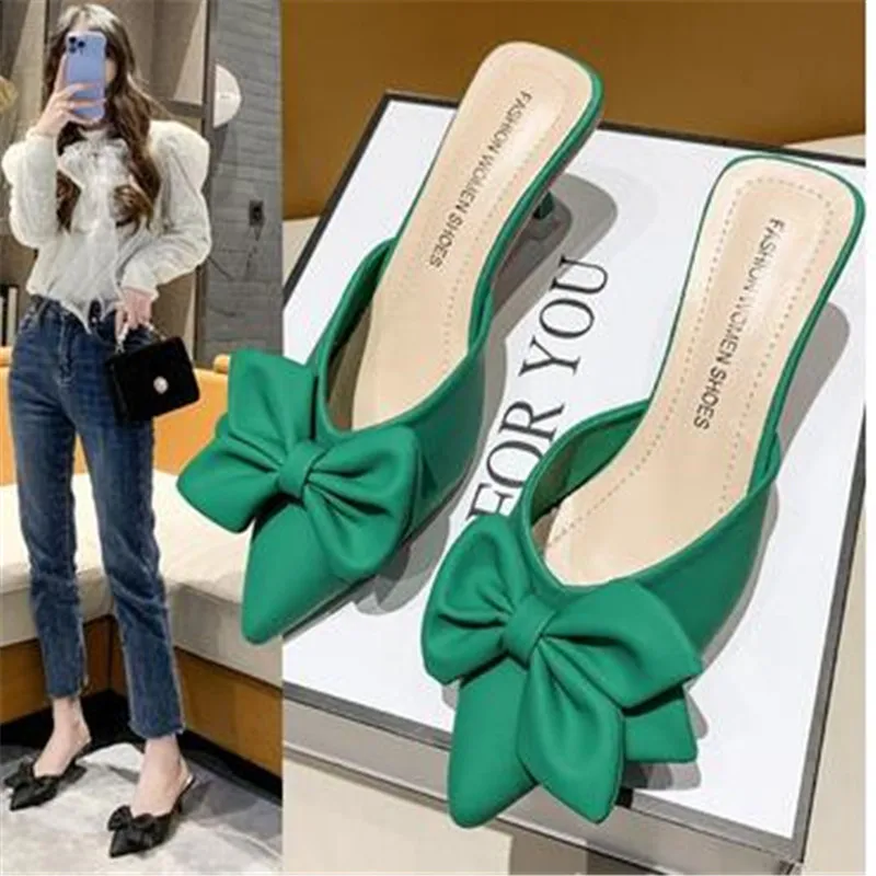 Pearl High Heel Mules Shoes Women Slip On 2023 Trend Street Summer Green Pointed Toe Slippers Women Sandals Elegant Sexy Luxury
Pearl High Heel Mules Shoes Women Slip On 2023 Trend Street Summer Green Pointed Toe Slippers Women Sandals Elegant Sexy Luxury
