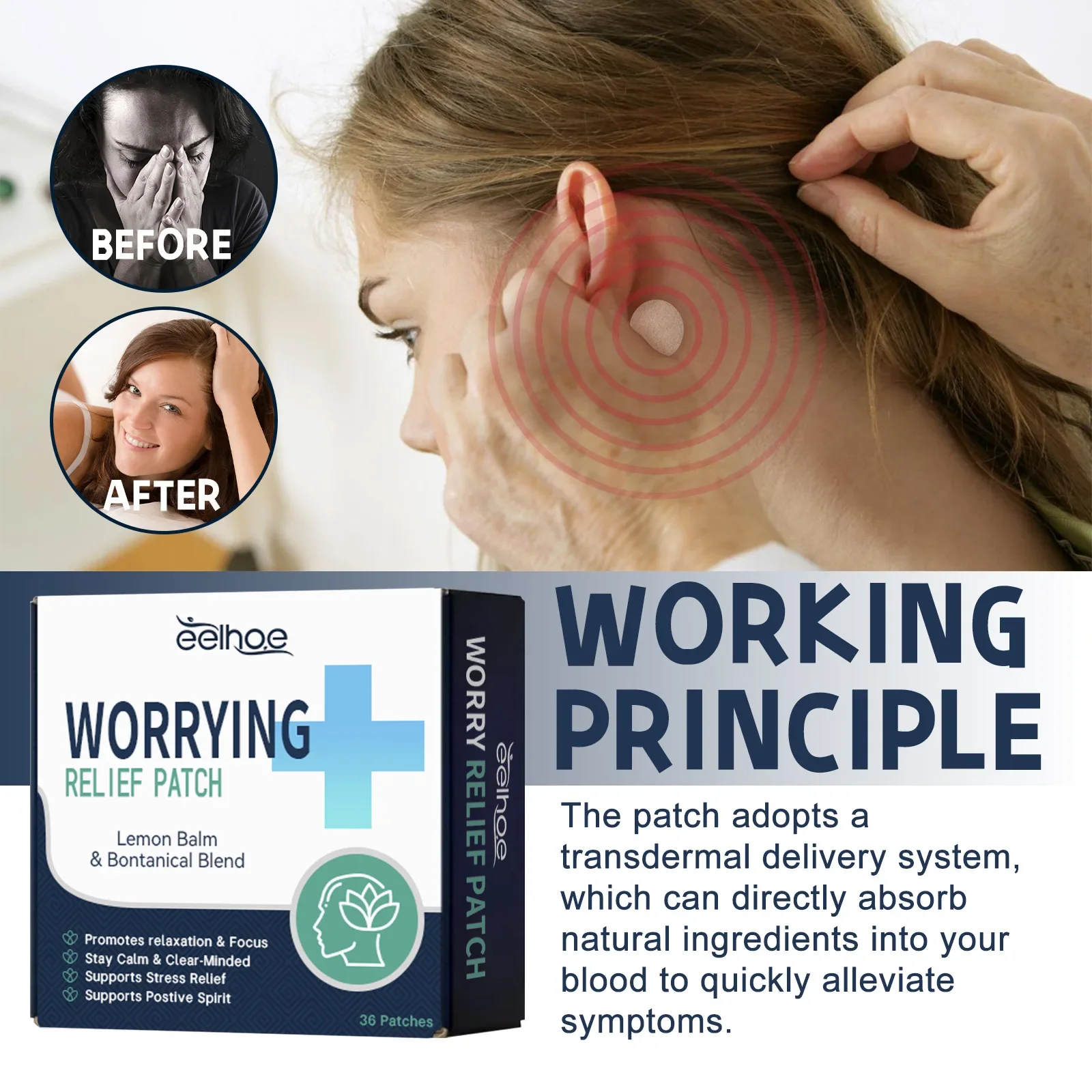 Body Care PatchRelieve Impatience Emotional Relaxation of Body and Mind Post Ear Acupoint Care Patch Health Care
Body Care PatchRelieve Impatience Emotional Relaxation of Body and Mind Post Ear Acupoint Care Patch Health Care