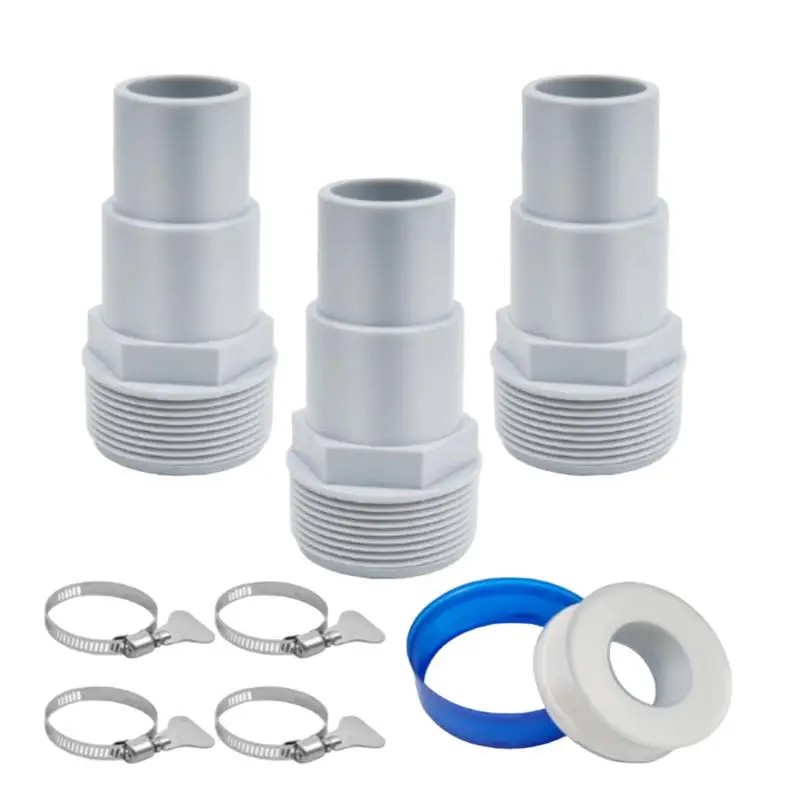 Ground Pool Hose Adapter Replacement Parts Kit Threaded Hose Connections With Clamps And Tape For Hose, Pool Accessories
Ground Pool Hose Adapter Replacement Parts Kit Threaded Hose Connections With Clamps And Tape For Hose, Pool Accessories