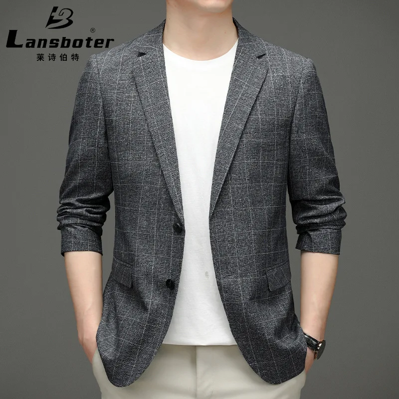 Lansboter Grey Spring And Autumn Men's Suit Jacket Korean Slim Fit Small Suitable For Business Daily Leisure
Lansboter Grey Spring And Autumn Men's Suit Jacket Korean Slim Fit Small Suitable For Business Daily Leisure