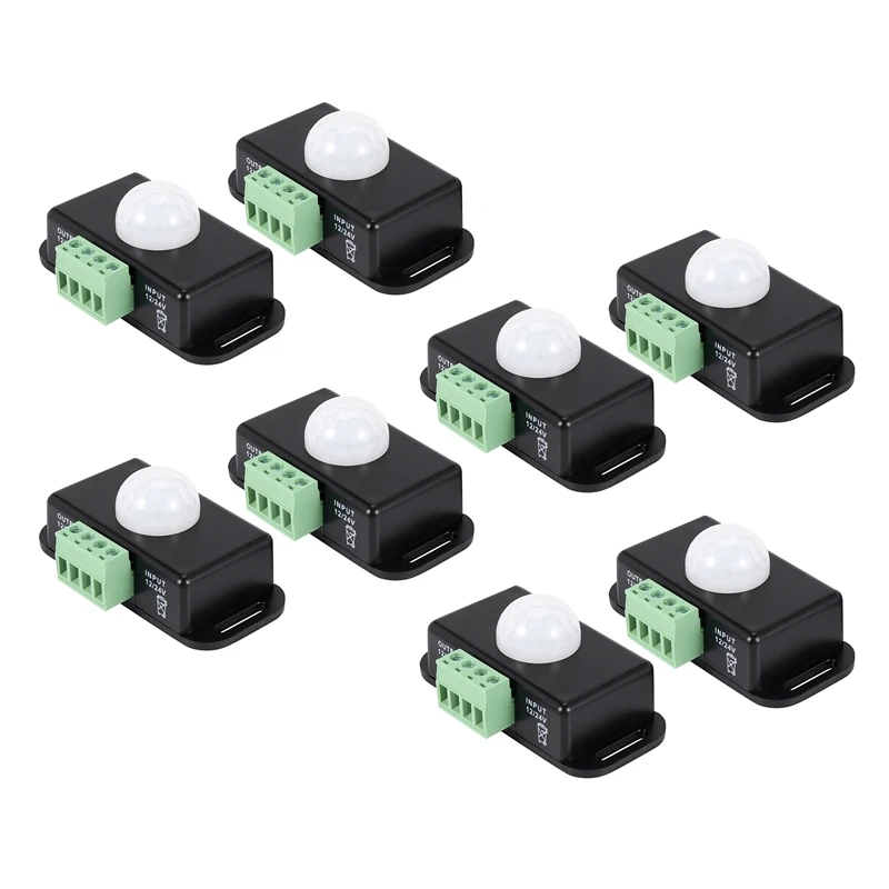 8 X DC 12V/24V 8A Body Infrared PIR Motion Sensor Switch LED Light Strip Automatic, Black
8 X DC 12V/24V 8A Body Infrared PIR Motion Sensor Switch LED Light Strip Automatic, Black
