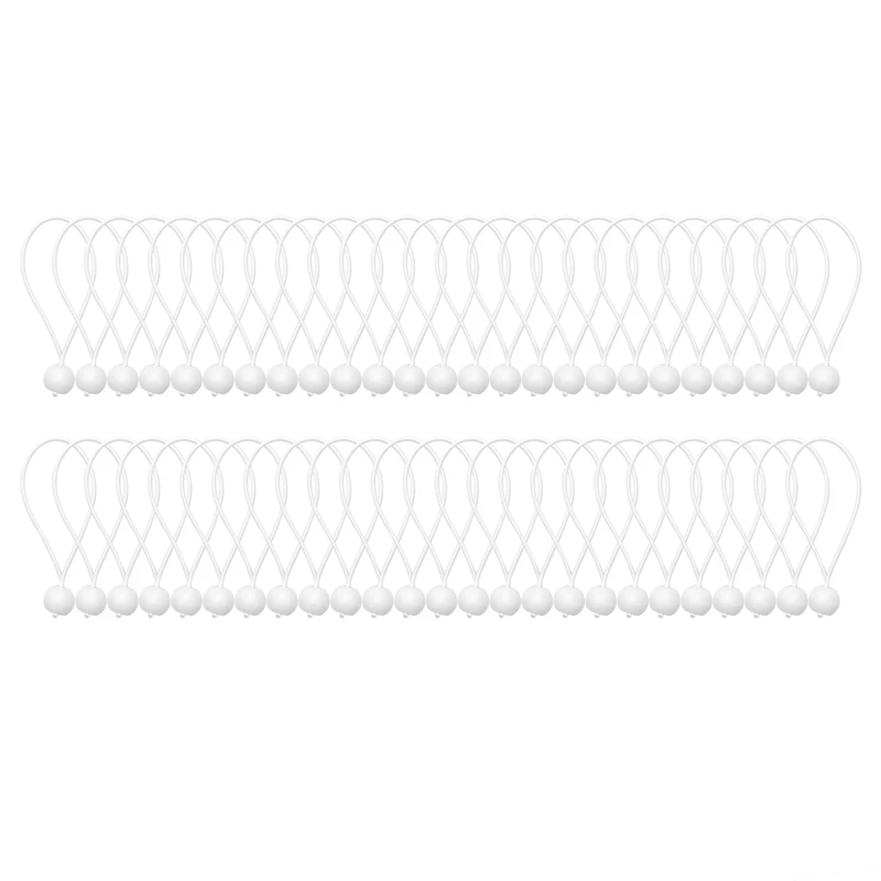 50 шт. банджи-шнур с шариками галстуки на резинке Bungee переключает Галстуки для маркетов, палаток-баннеров, флагштоков, брезентов