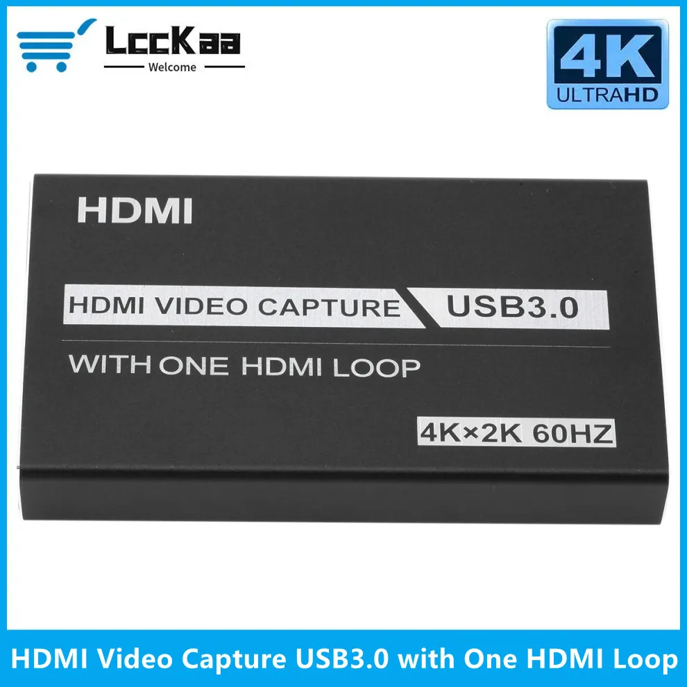 

LccKaa 4K 60hz USB 3.0 Video Capture Card HDMI-compatible 1080P 60fps HD Video Recorder Grabber For OBS Capturing Game Card Live